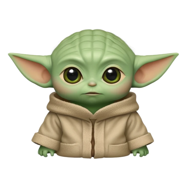 Head of baby Yoda sticker