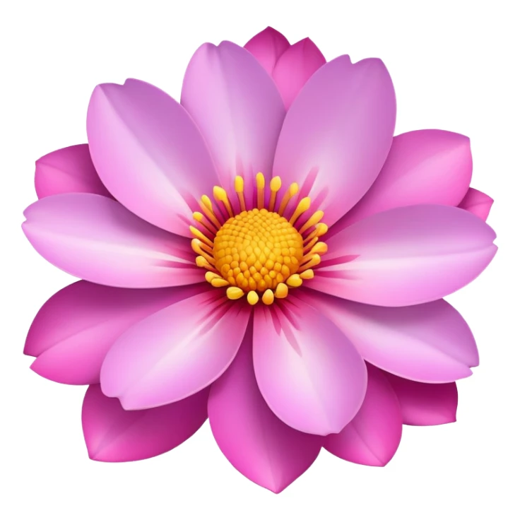 generate realistic detailed flower in 3d style sticker