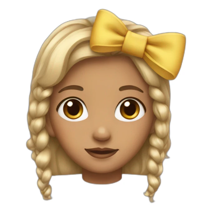 A girl with bows in her hair sticker