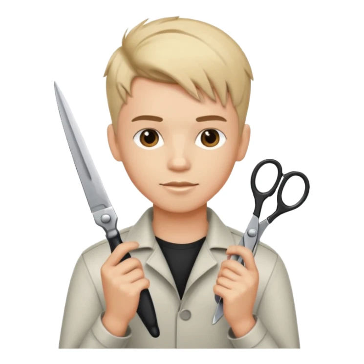 A beautiful boy salon Hairstylist sticker