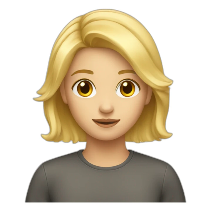 Fille au cheveux blond qui cours sticker