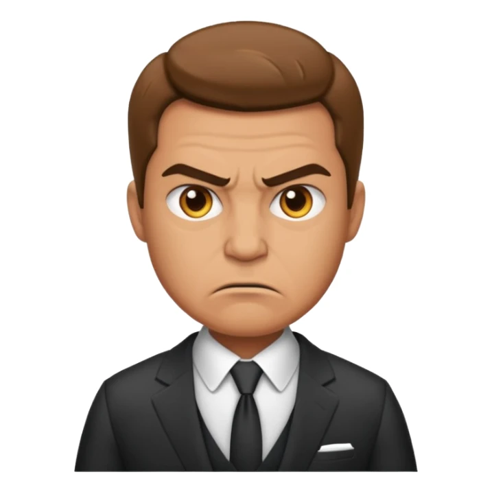 very angry male boss in suit sticker