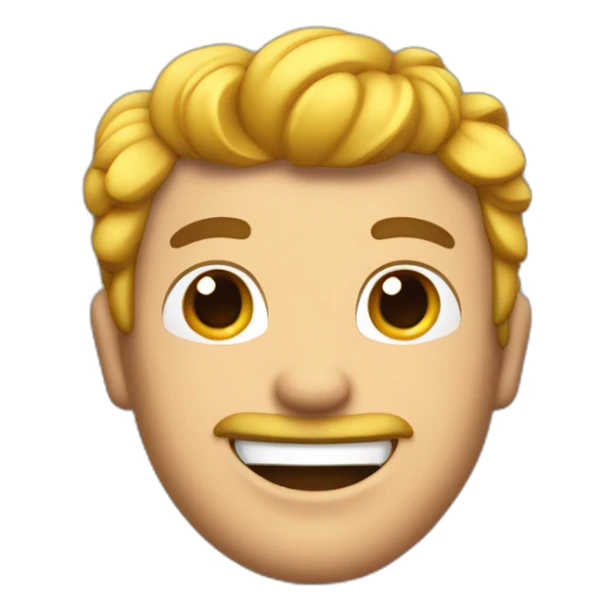 hombre feliz con corona cuerpo completo sticker