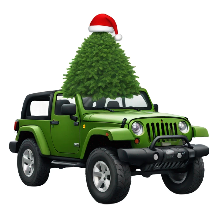 Christmas tree on top of jeep sticker