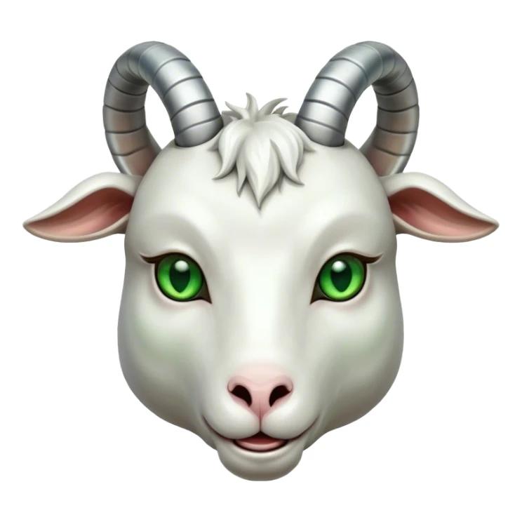 A Goat head in the terminator style green eye sticker
