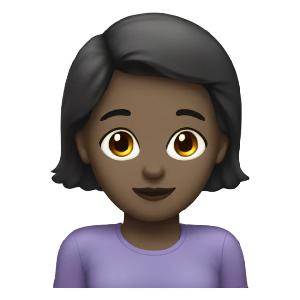 White girl dark hair kissing bald black man sticker