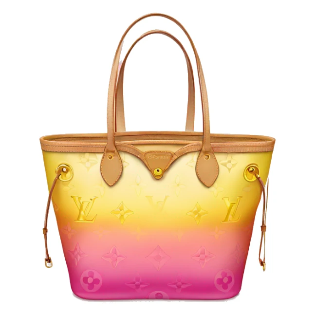 louis vuitton pink and yellow ombré tote sticker