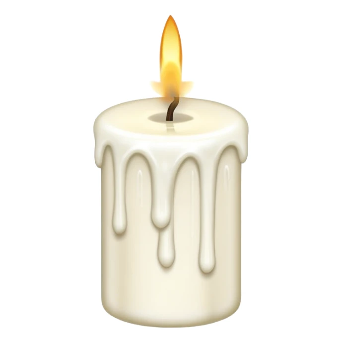 Thin and long Candle dripping wax as if someone is holding it sticker