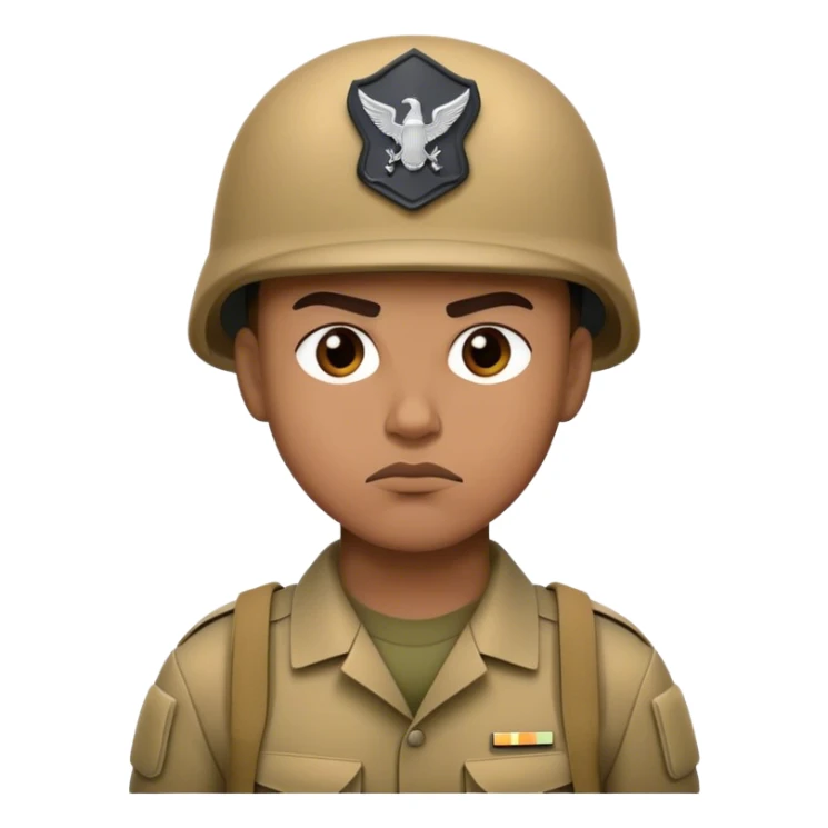 modern soldier is serious and photorealistic sticker