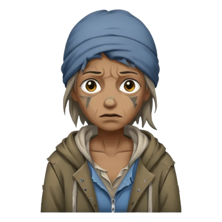 a homeless woman sticker