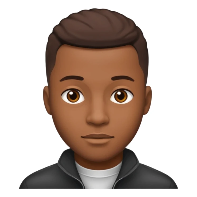 A black man with an low taper edge up haircut sticker