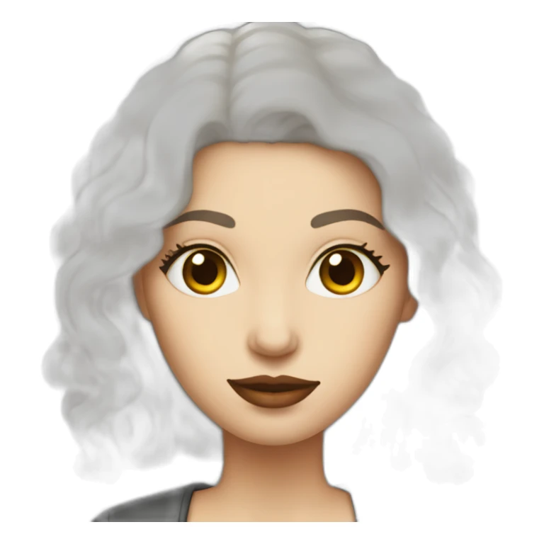 white-whoman-with-dark-hair-with-espresso-martini sticker