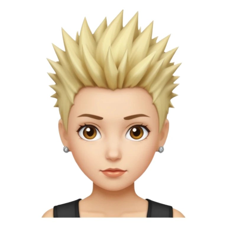 frau freche extreme Kurzhaarfrisur sticker