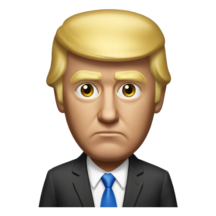 Trump photorealistic serious sticker