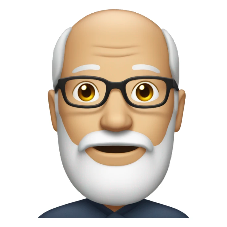 55 yr old white male with beard and glasses sticker