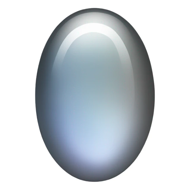 oval moonstone dark gray and white shades sticker