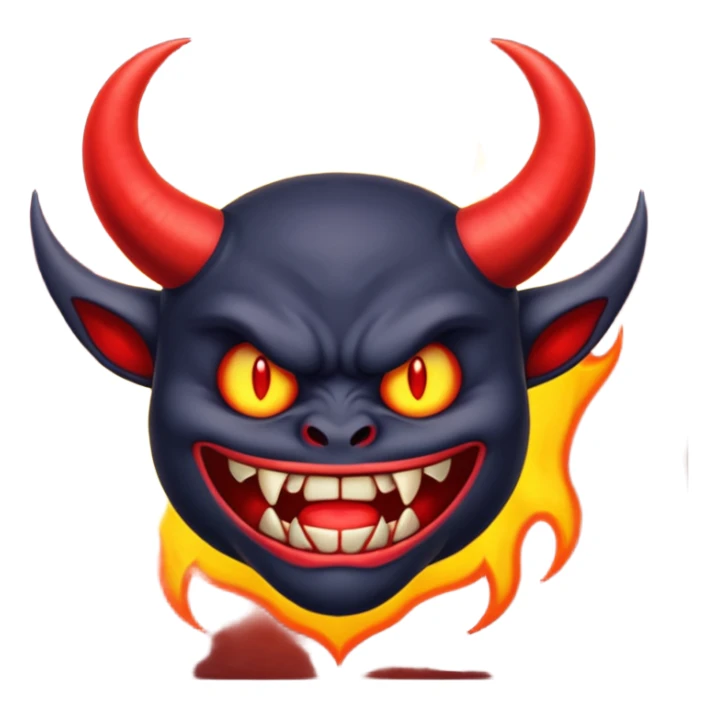 tạo cho tôi emoji demon màu tím sticker