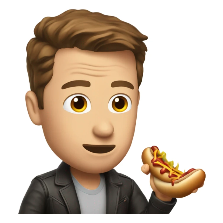 Me slapping elon musk with a hot dog sticker