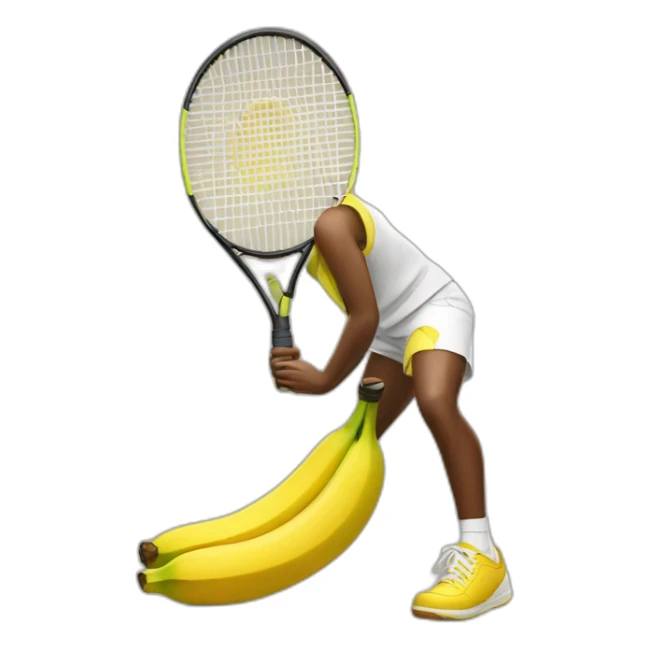 Human like Banana won a tennis tournament sticker