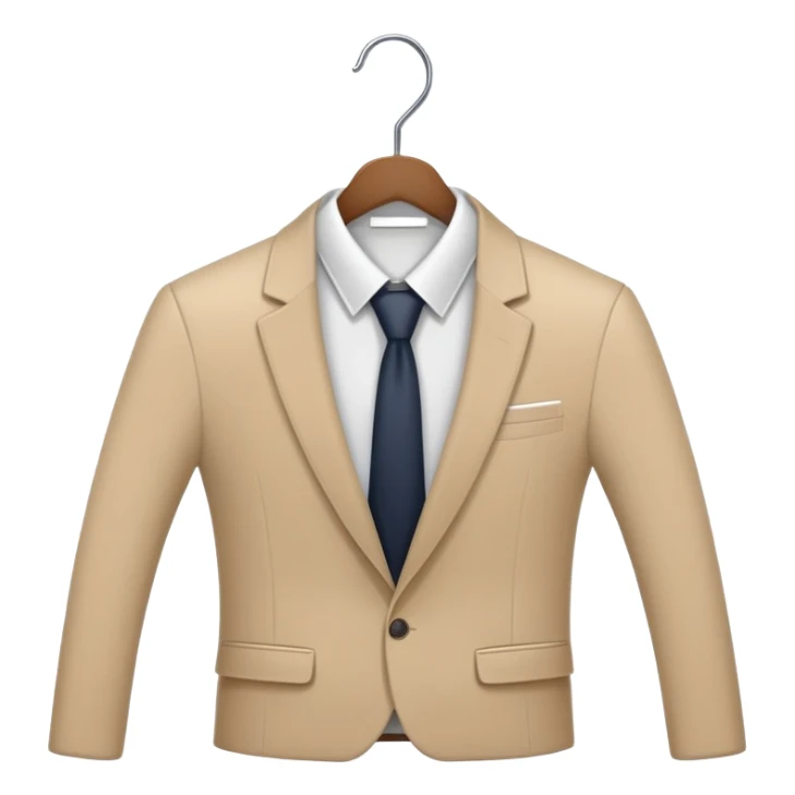 Minimalist clothes hanger with business blazer, professional style icon sticker