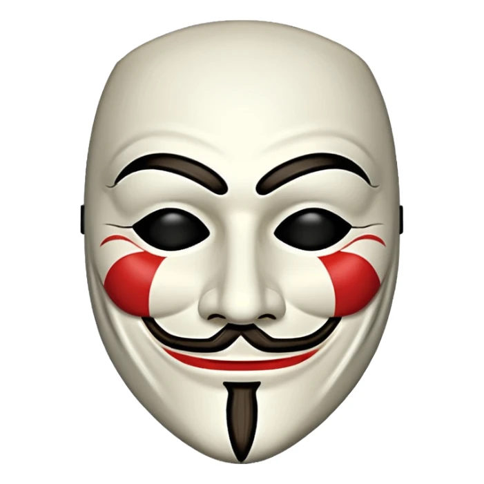 guys fawkes masks emoji sticker