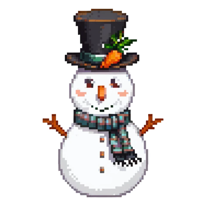 classic snowman sticker