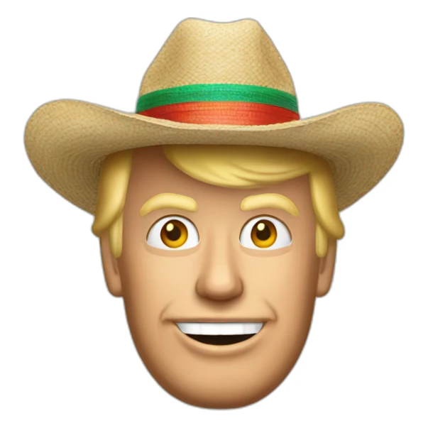 Donald Trump avec un Chapeau mexicain sticker