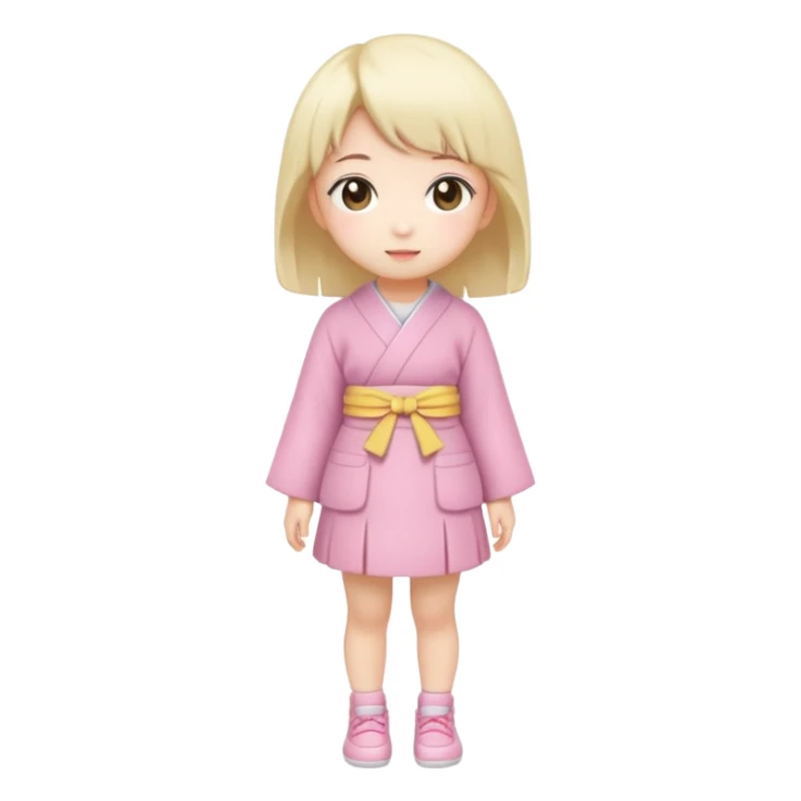 Kawaii girl Japanese full body sticker