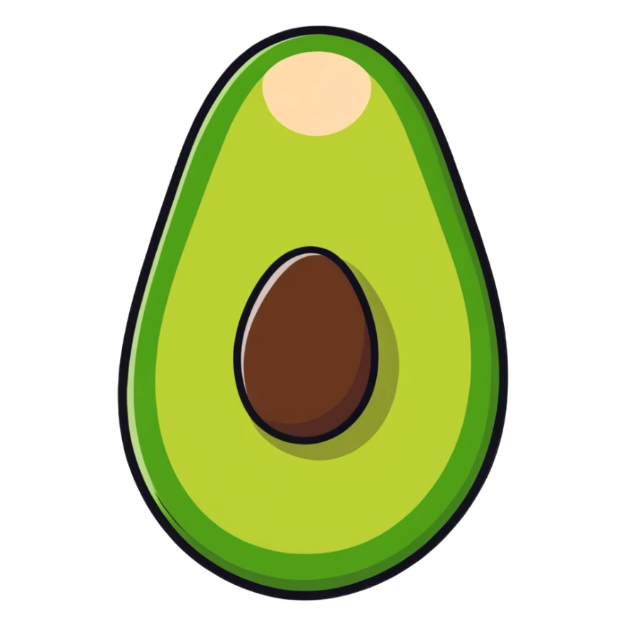 whole uncut avocado showing exterior sticker