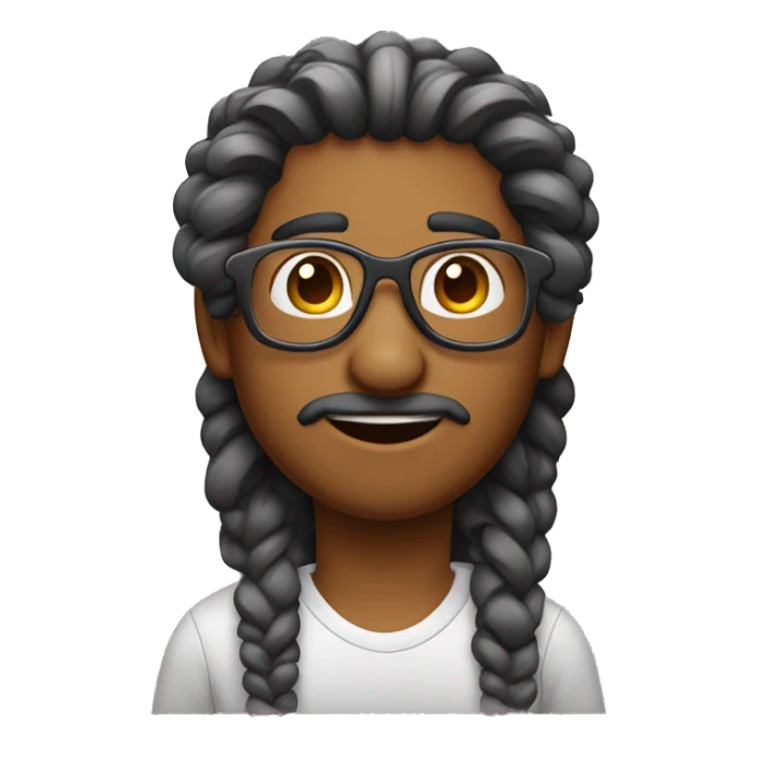 jovem de cabelo raspado de oculos animoji avatars  sticker