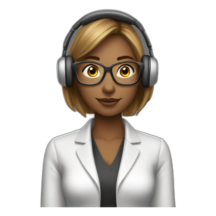 woman-scrum-master-wearing-headset-plat-behind-her sticker