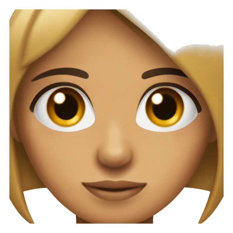 Chica morena de ojos marrones con pelo lacio negro y cerquillo  sticker