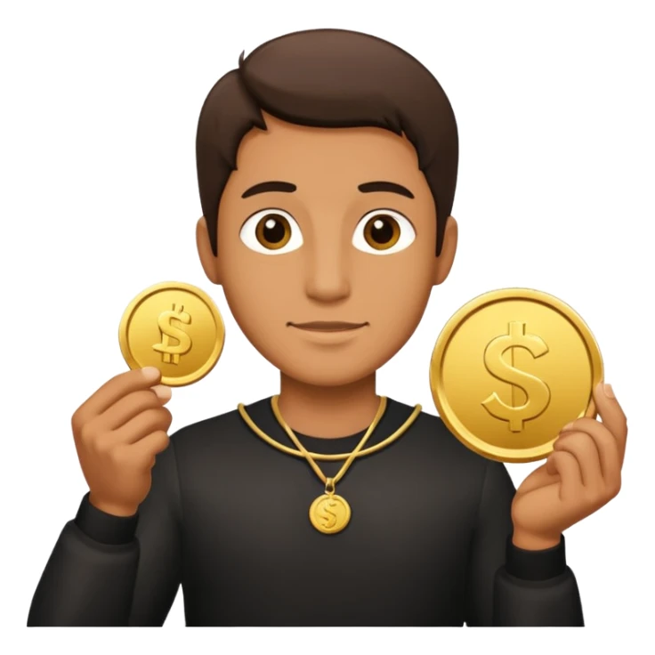 Just like the fourth one but with a coin in his hand instead of that weird shaped sticker