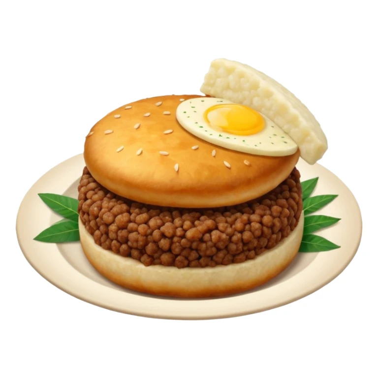 round crispy fried patty meat and cassava served with boiled cassava yuca sticker