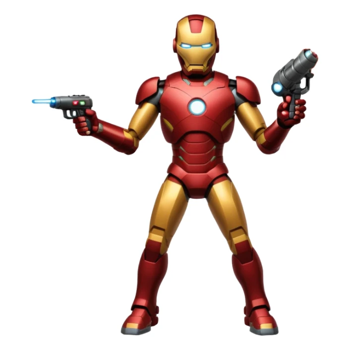 Ironman standing up shooting a laser towards me sticker