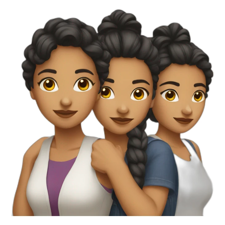 3 latin female friends sticker