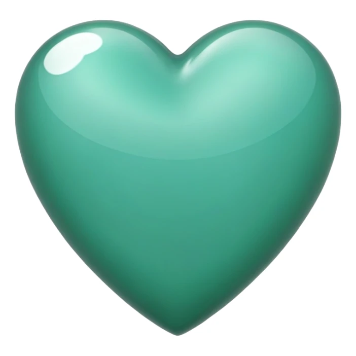 Viridian heart  sticker