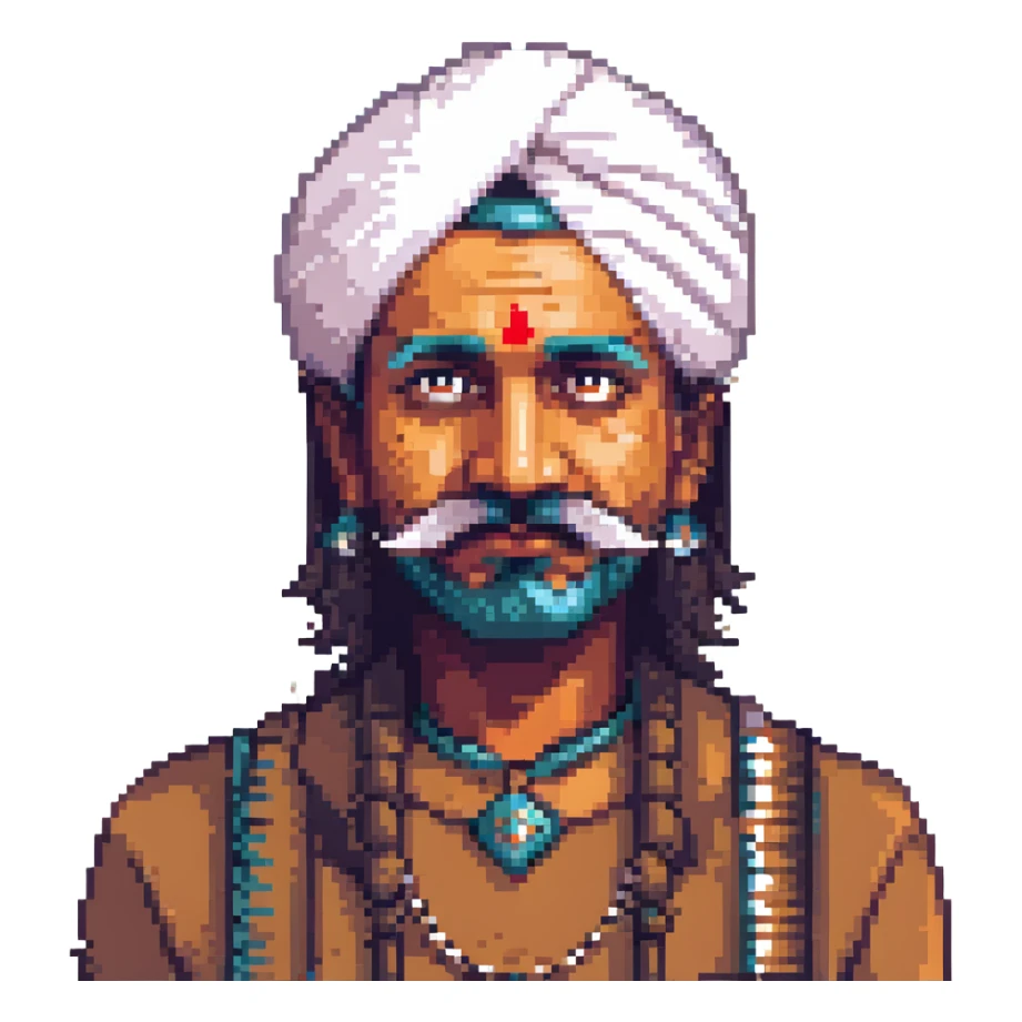 Jethalal character as an emoji, mustached Indian man with expressive face sticker