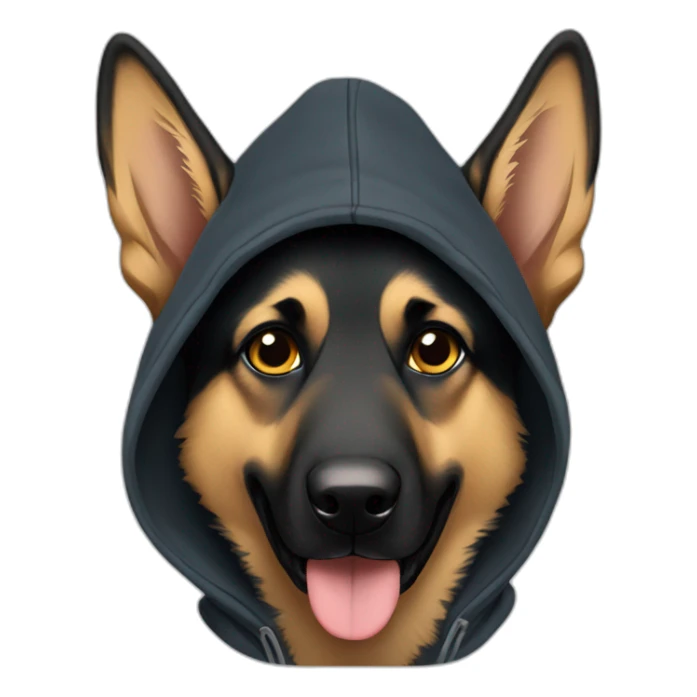 German shepherd dog wearing hoodie  sticker