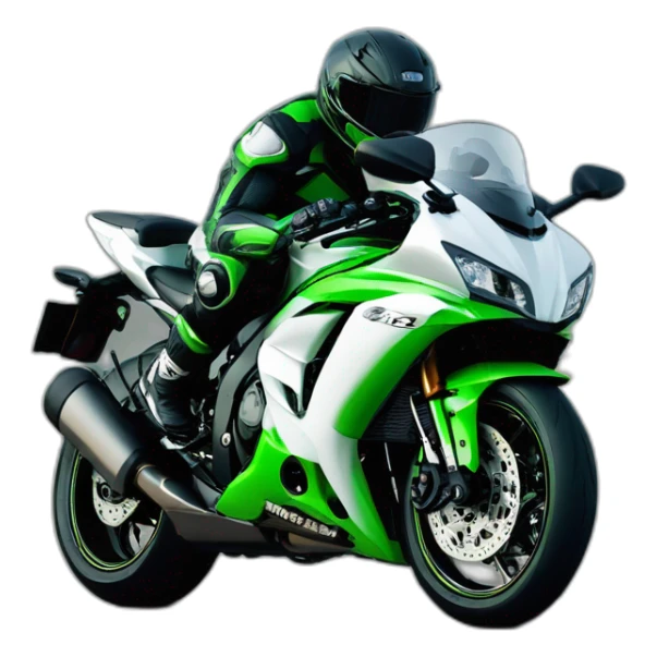 white kawasaki zx10-r wheeling sticker