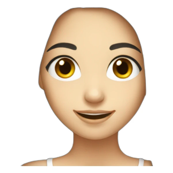 Smiling-elegant-girl-with-dark-longhair sticker