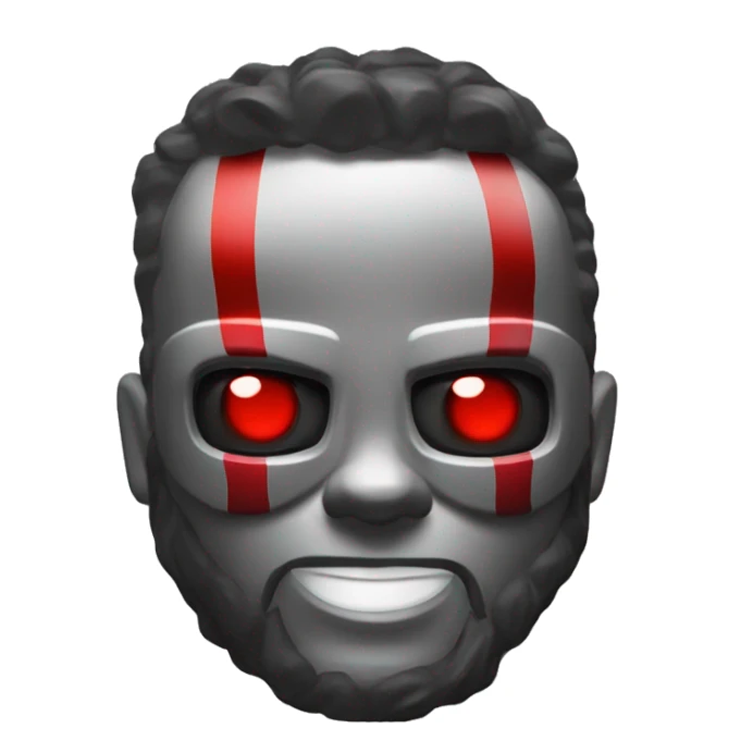Crea un emoji basado en el pase de freefire el del robót rojo  sticker