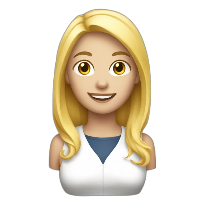 Blond hair Delivery girl  sticker