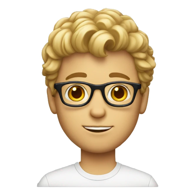 A white boy who wears glasses and whose hair looks like Jimmy Netron  sticker