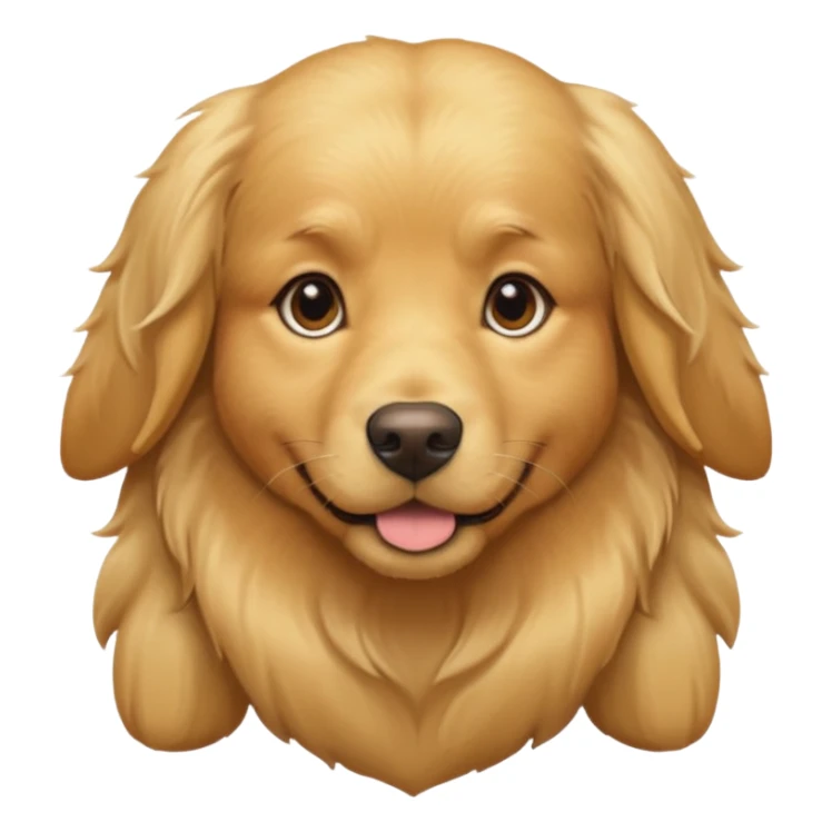 golden dog with long blonde hair sticker