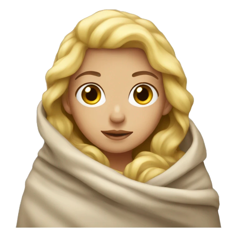 blonde girl in blanket sticker