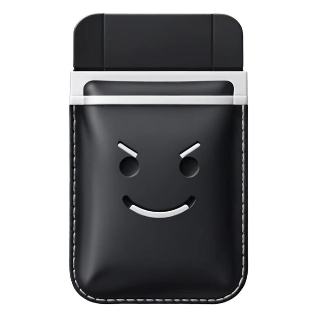 make an snus/nicotine pouce imoji of a black pouce  sticker