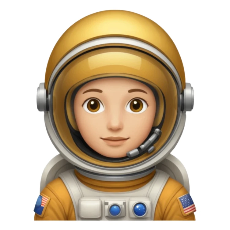 an golden astronaut without helmet sticker