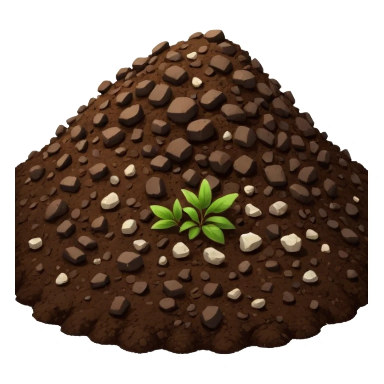 pile of soil with small pieces only sticker