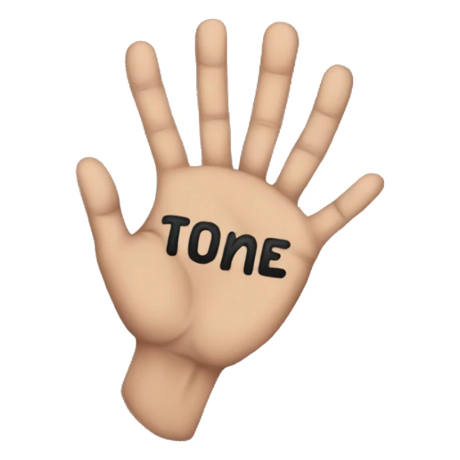 a dark skin hand tattoo saying endure sticker